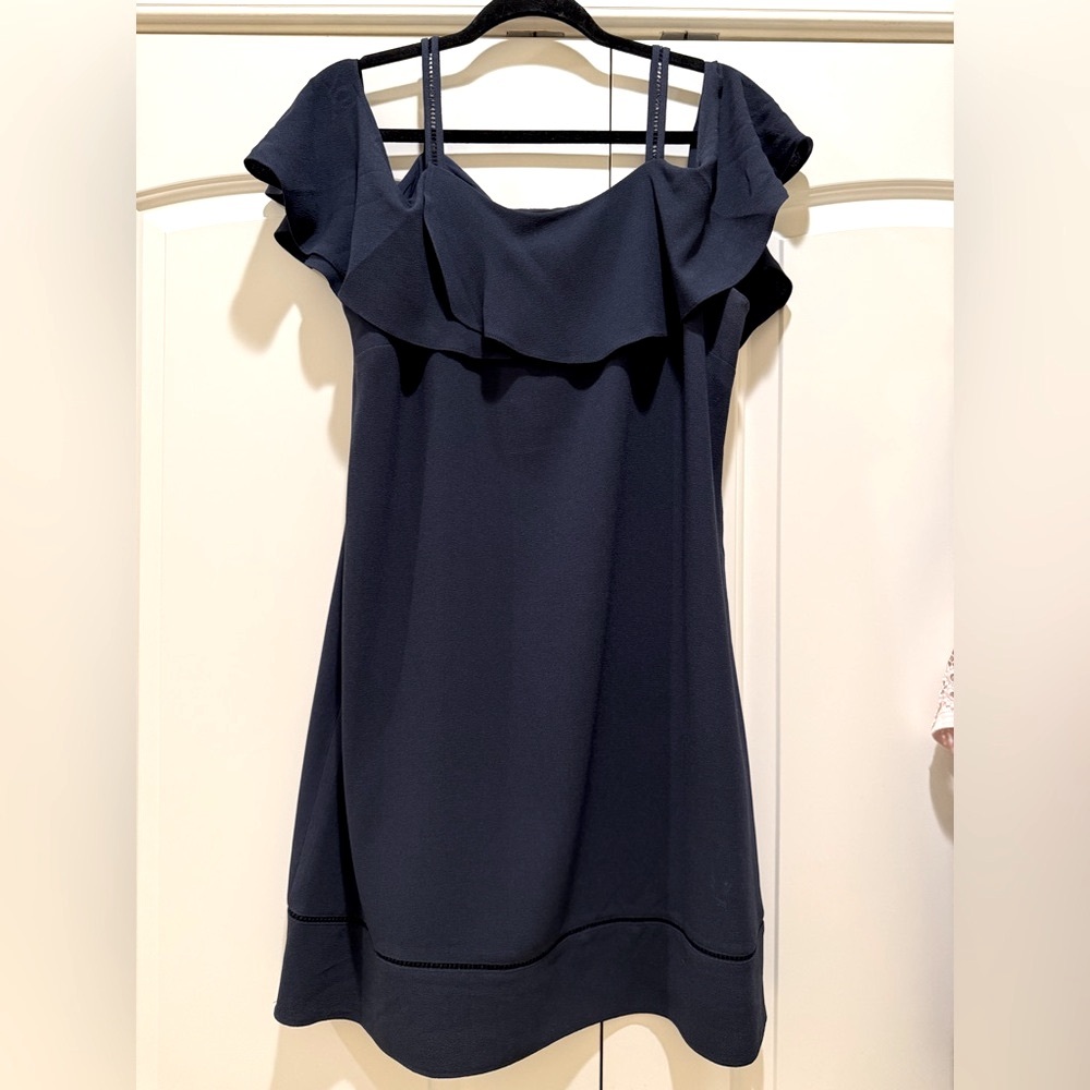 Maggy London Midnight Blue Ruffle Dress